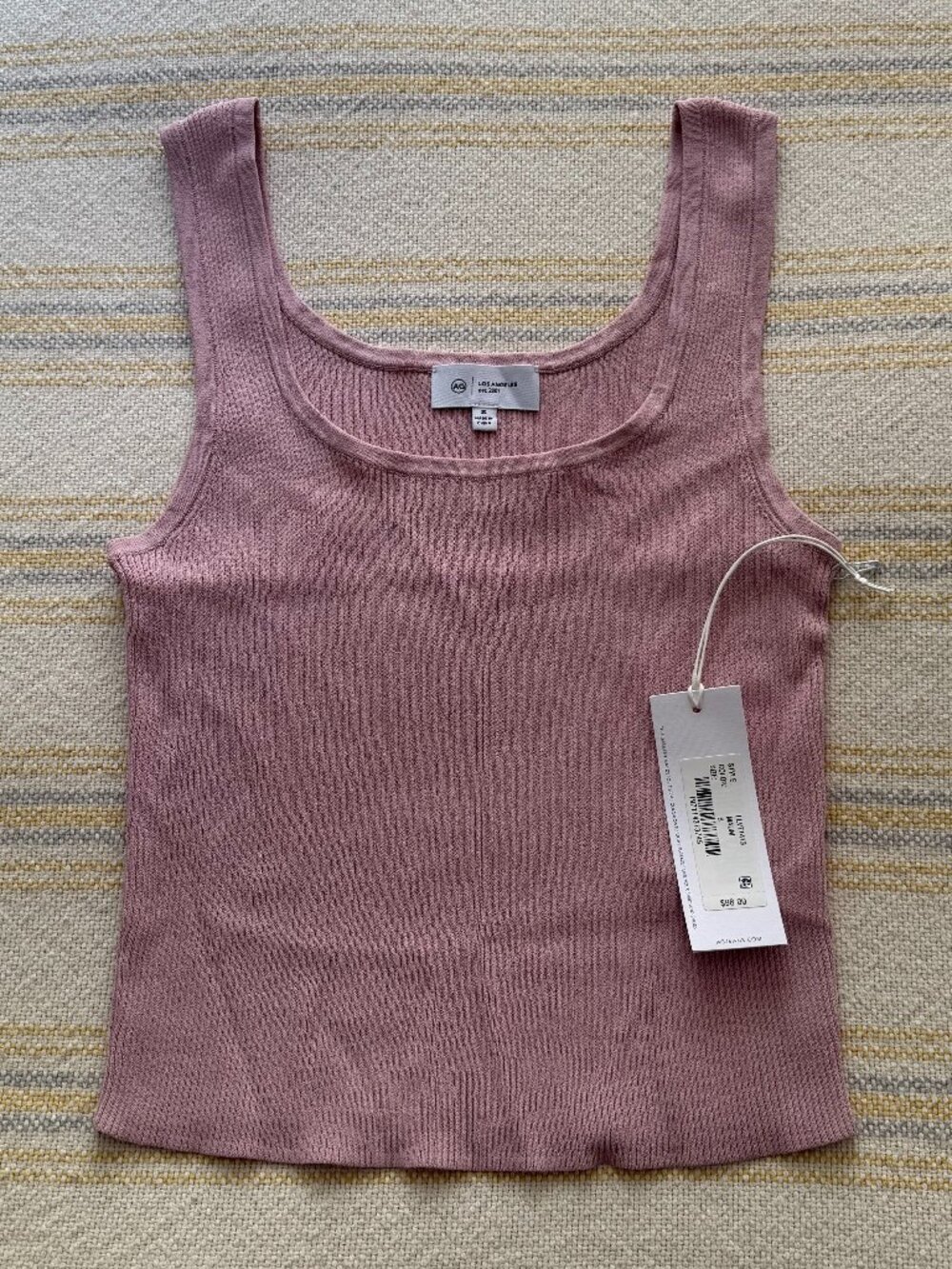 Adriano Goldschmied Yuri Tank, Mauve Mist NWT